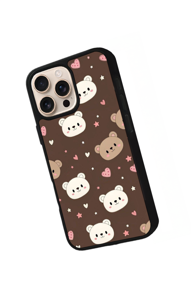 iPhone 14 Pro Uyumlu Ayı Tasarımlı Glossy Premium Kılıf