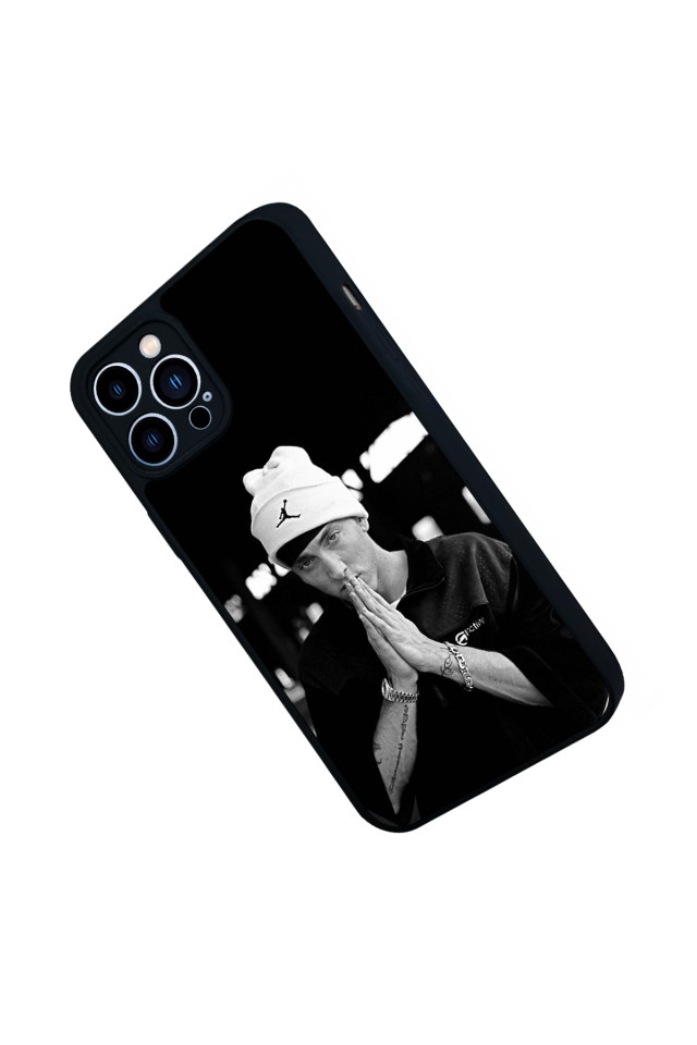 iPhone 12 Pro Max Uyumlu Eminem Tasarımlı Glossy Premium Kılıf