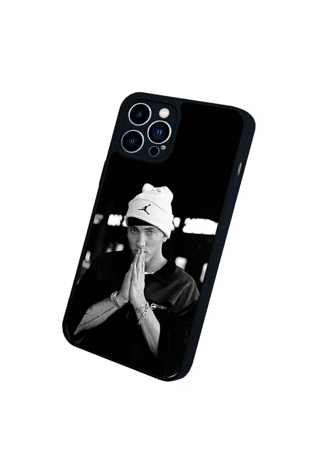iPhone 12 Pro Max Uyumlu Eminem Tasarımlı Glossy Premium Kılıf