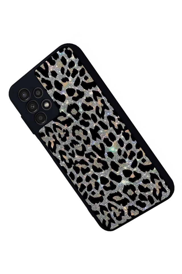 Samsung Galaxy A13 Uyumlu Hologram Leopar Tasarımlı Glossy Premium Kılıf