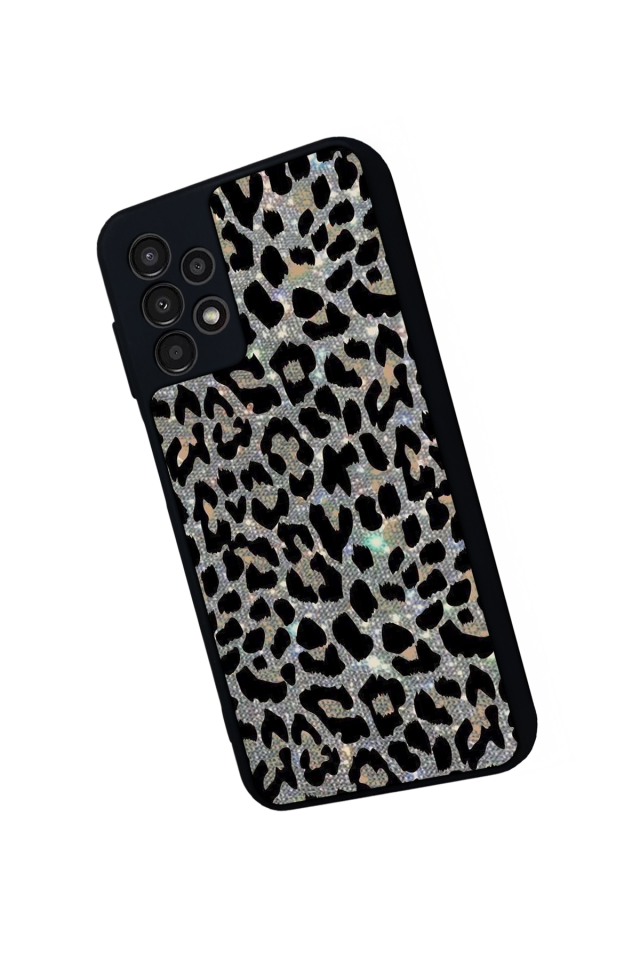 Samsung Galaxy A13 Uyumlu Hologram Leopar Tasarımlı Glossy Premium Kılıf