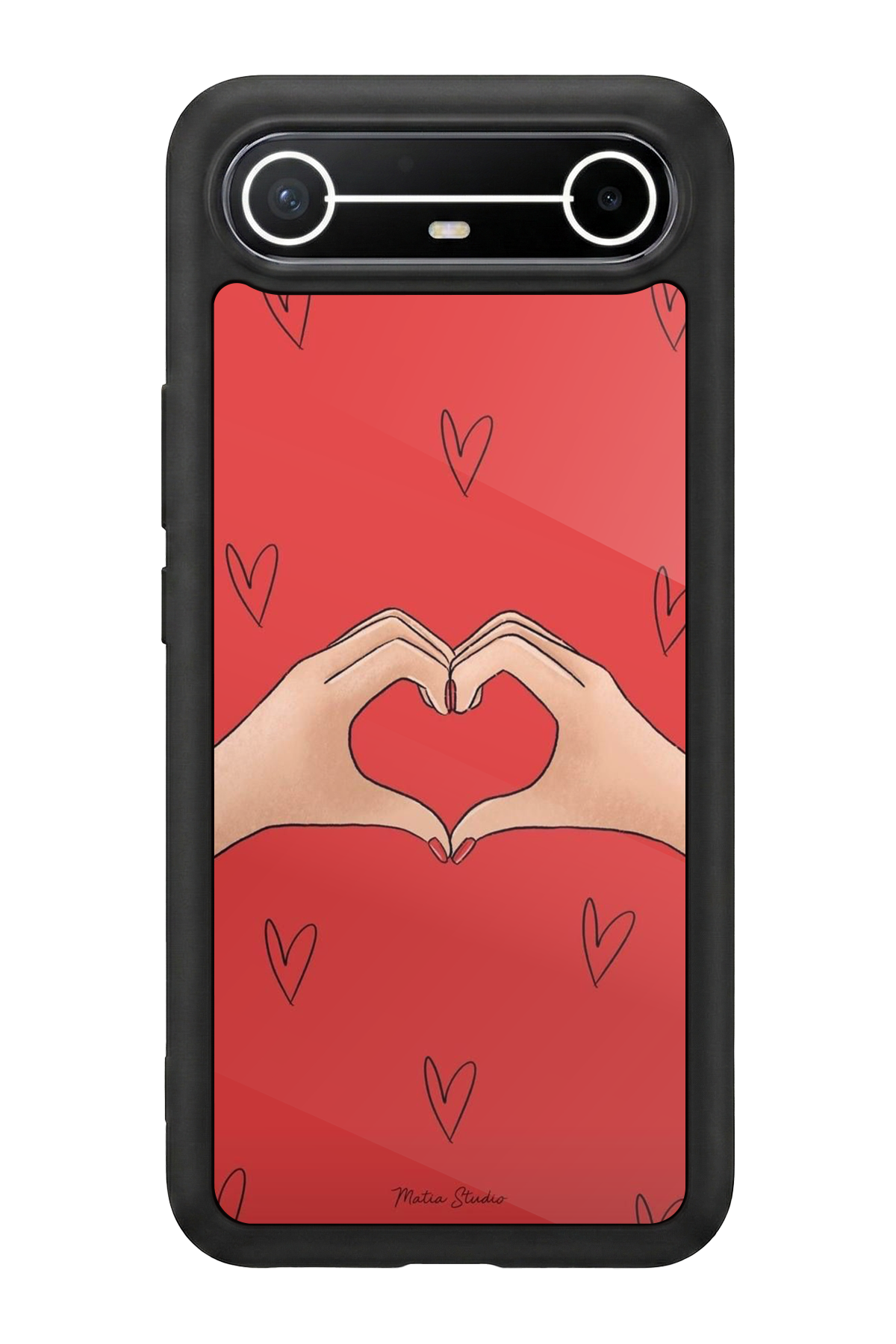 Tecno Spark Slim 5G Uyumlu Kalp Love Tasarımlı Glossy Premium Kılıf