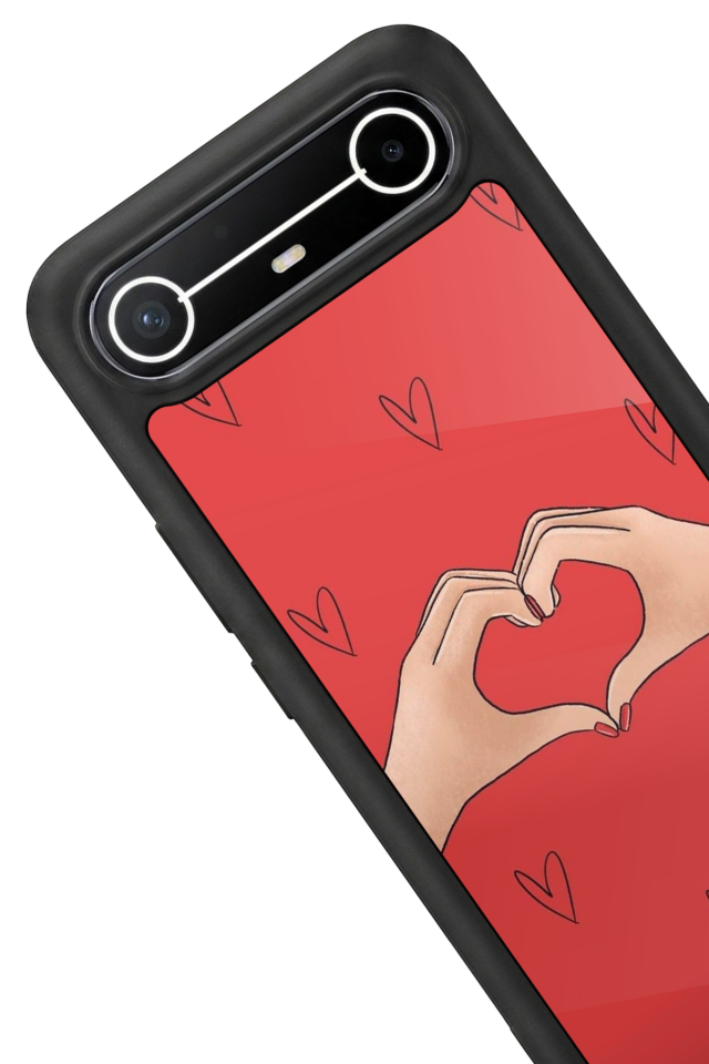 Tecno Spark Slim 5G Uyumlu Kalp Love Tasarımlı Glossy Premium Kılıf