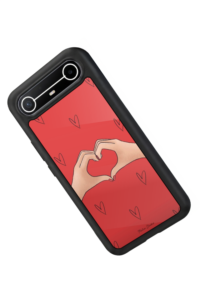 Tecno Spark Slim 5G Uyumlu Kalp Love Tasarımlı Glossy Premium Kılıf