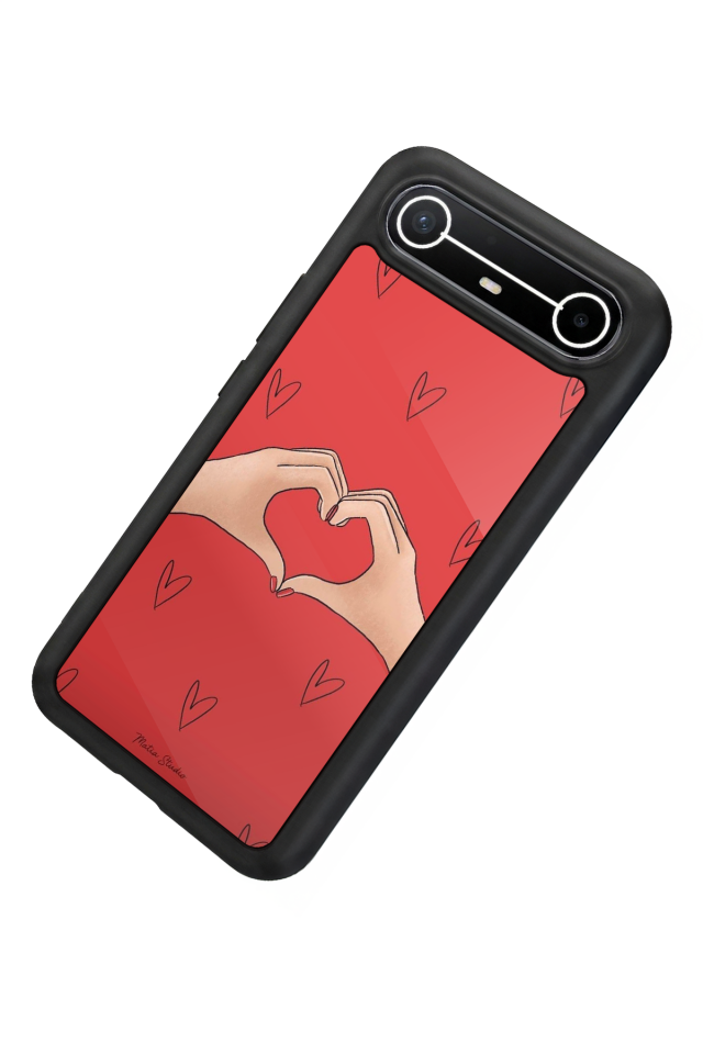 Tecno Spark Slim 5G Uyumlu Kalp Love Tasarımlı Glossy Premium Kılıf