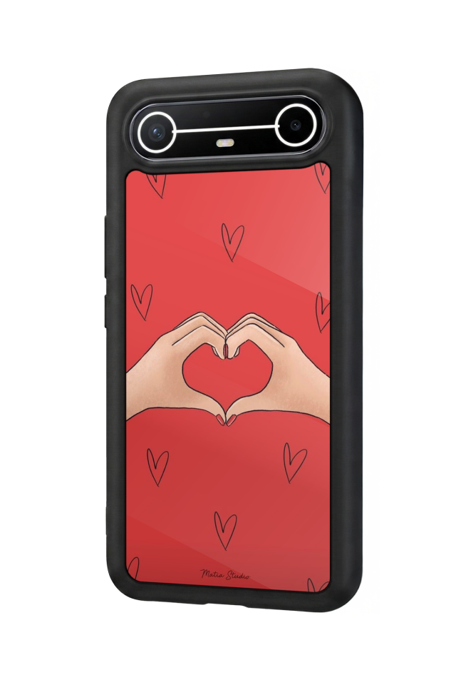 Tecno Spark Slim 5G Uyumlu Kalp Love Tasarımlı Glossy Premium Kılıf
