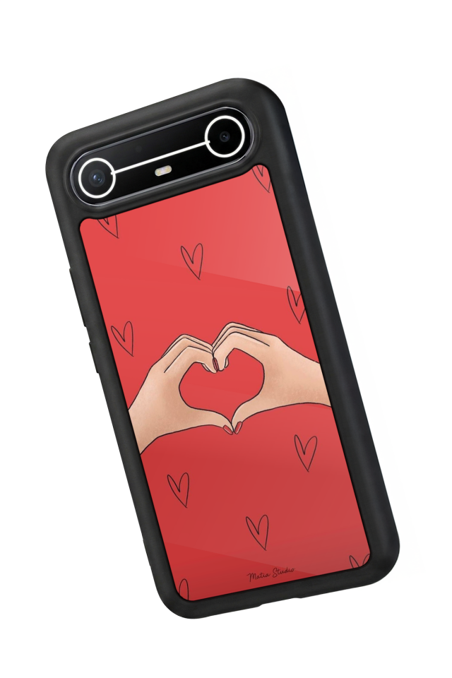 Tecno Spark Slim 5G Uyumlu Kalp Love Tasarımlı Glossy Premium Kılıf