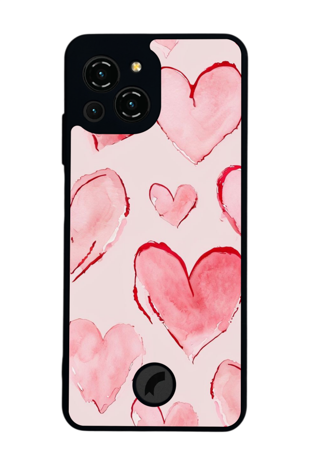 Reeder S23 Pro Max Uyumlu Kalp Love Tasarımlı Glossy Premium Kılıf