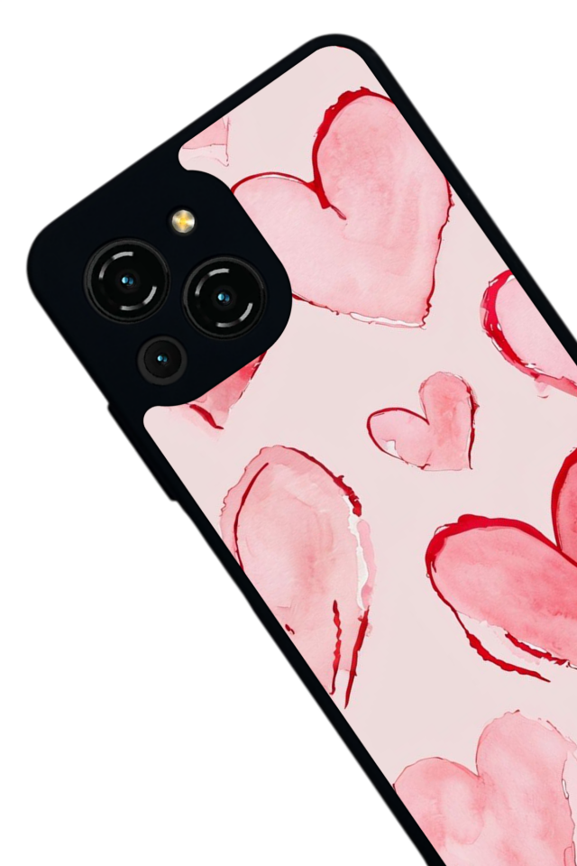 Reeder S23 Pro Max Uyumlu Kalp Love Tasarımlı Glossy Premium Kılıf