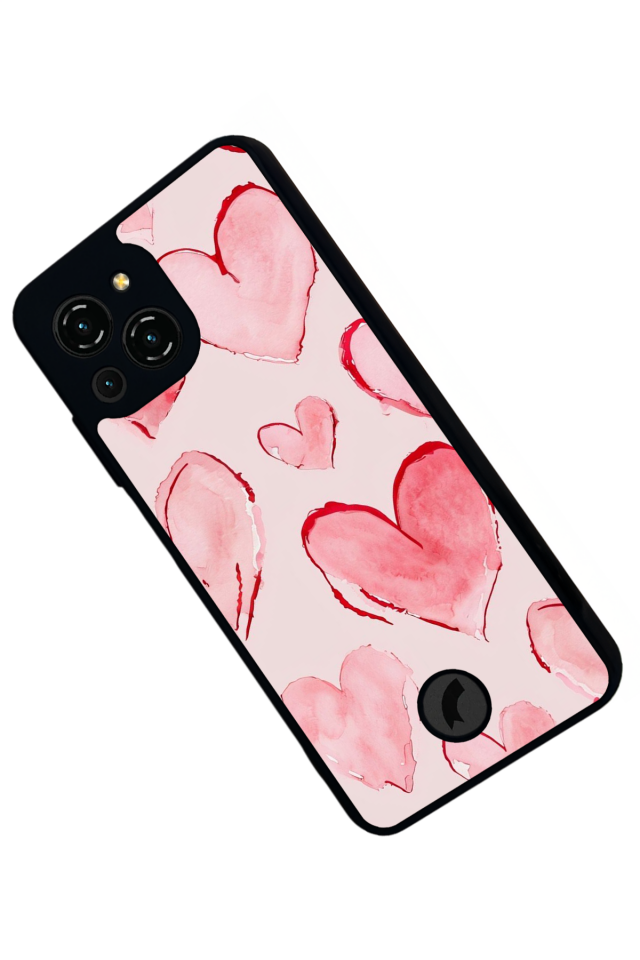 Reeder S23 Pro Max Uyumlu Kalp Love Tasarımlı Glossy Premium Kılıf