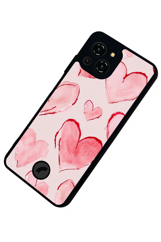 Reeder S23 Pro Max Uyumlu Kalp Love Tasarımlı Glossy Premium Kılıf