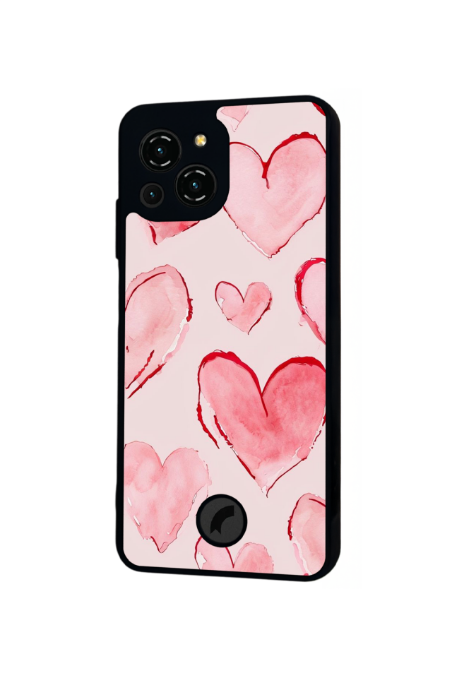 Reeder S23 Pro Max Uyumlu Kalp Love Tasarımlı Glossy Premium Kılıf