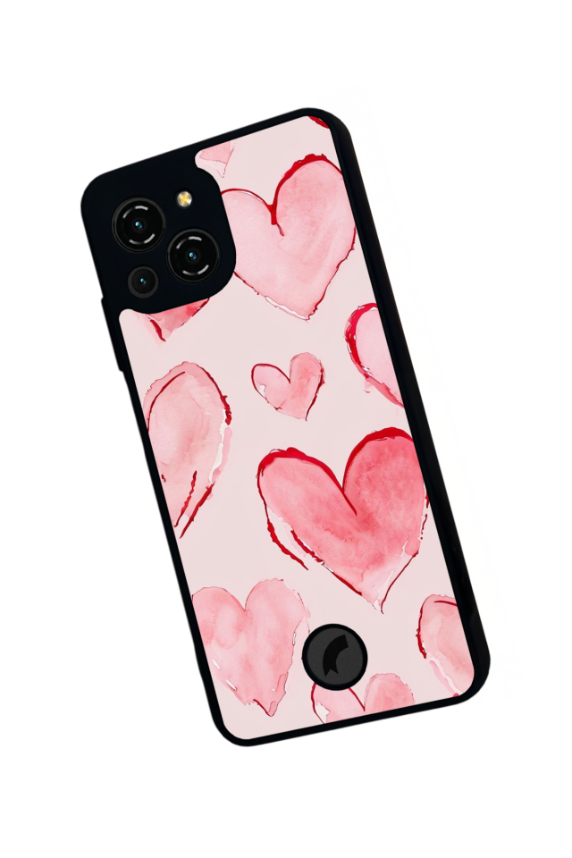 Reeder S23 Pro Max Uyumlu Kalp Love Tasarımlı Glossy Premium Kılıf