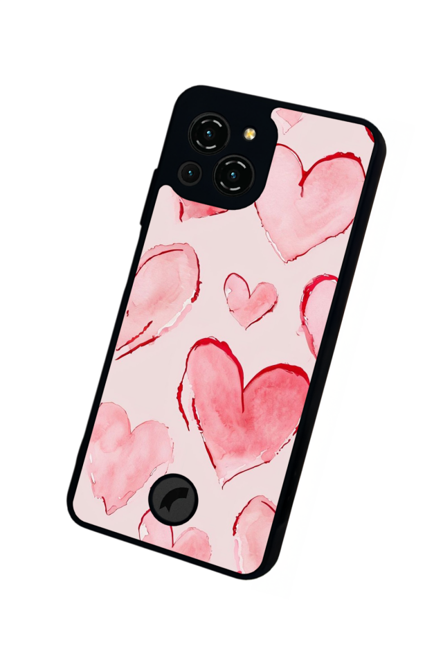 Reeder S23 Pro Max Uyumlu Kalp Love Tasarımlı Glossy Premium Kılıf