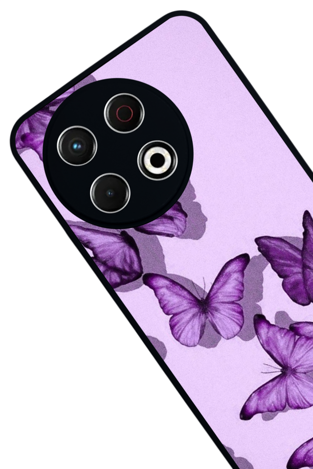 Tecno Spark 30 Pro Uyumlu Kelebek Tasarımlı Glossy Premium Kılıf