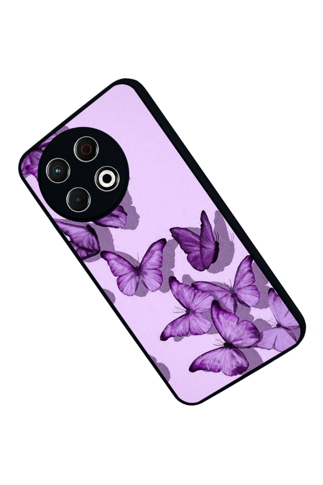 Tecno Spark 30 Pro Uyumlu Kelebek Tasarımlı Glossy Premium Kılıf