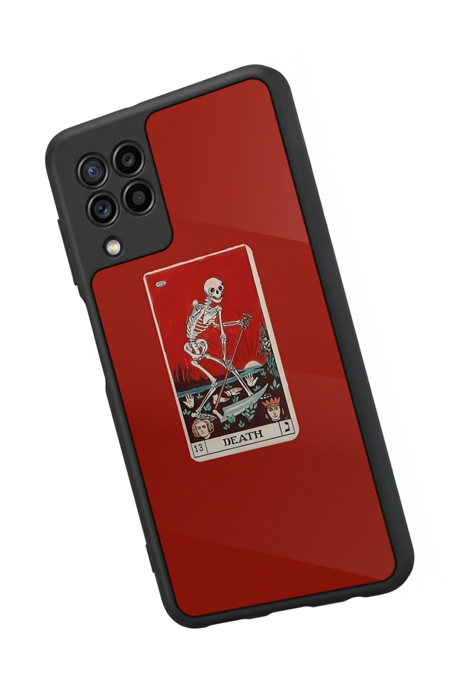 Samsung Galaxy M32 Uyumlu Kirmizi Tasarımlı Glossy Premium Kılıf