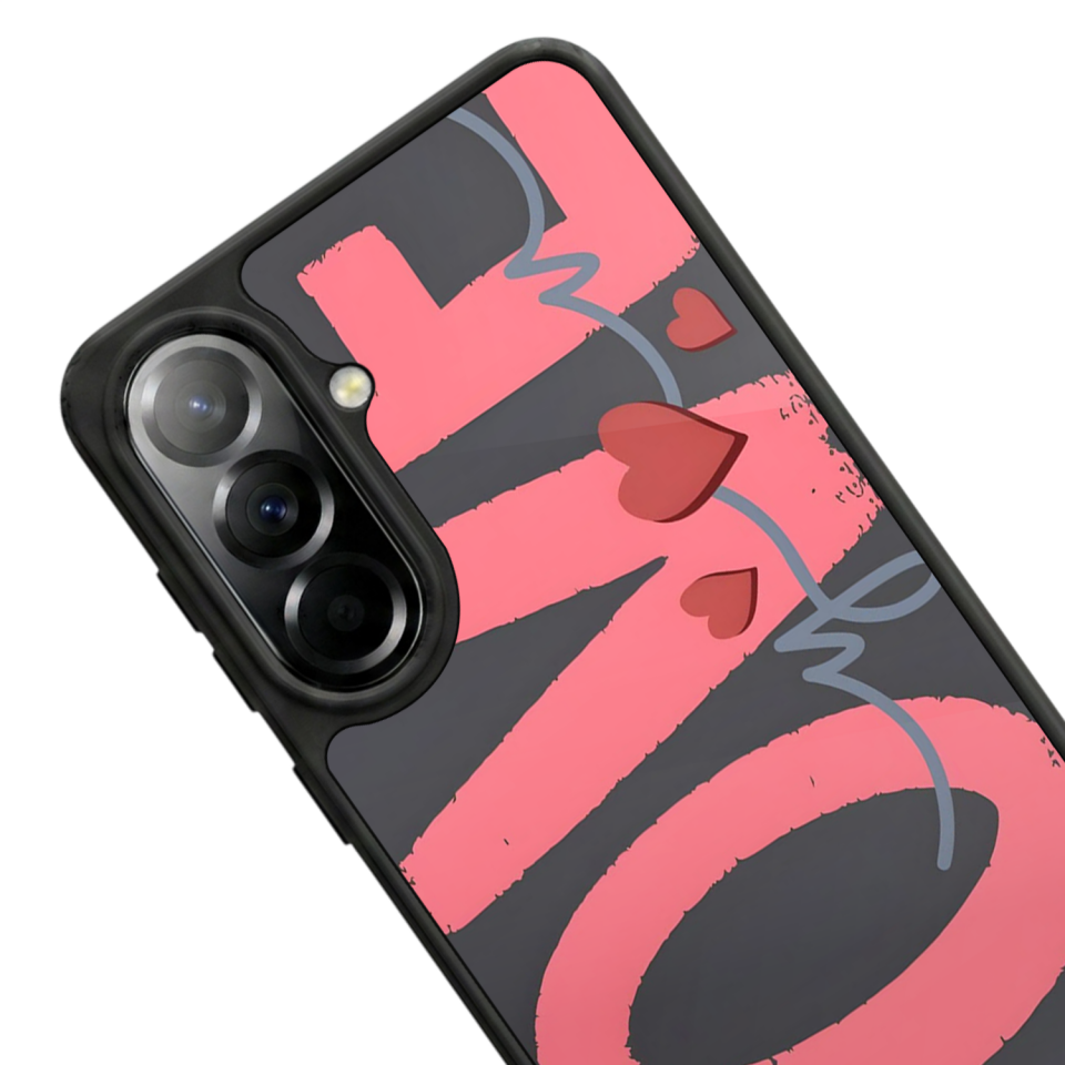 Samsung Galaxy A37 Uyumlu Love Tasarımlı Glossy Premium Kılıf