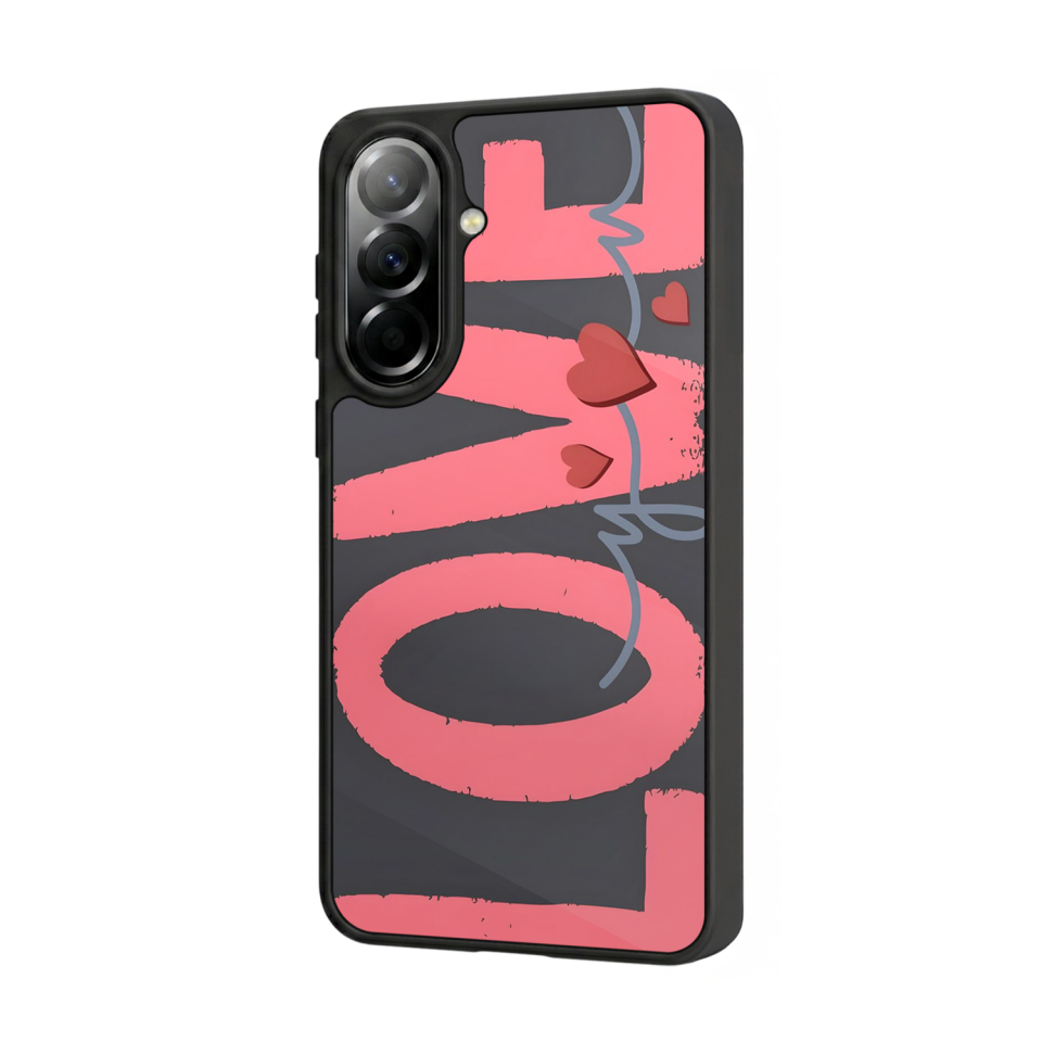 Samsung Galaxy A37 Uyumlu Love Tasarımlı Glossy Premium Kılıf