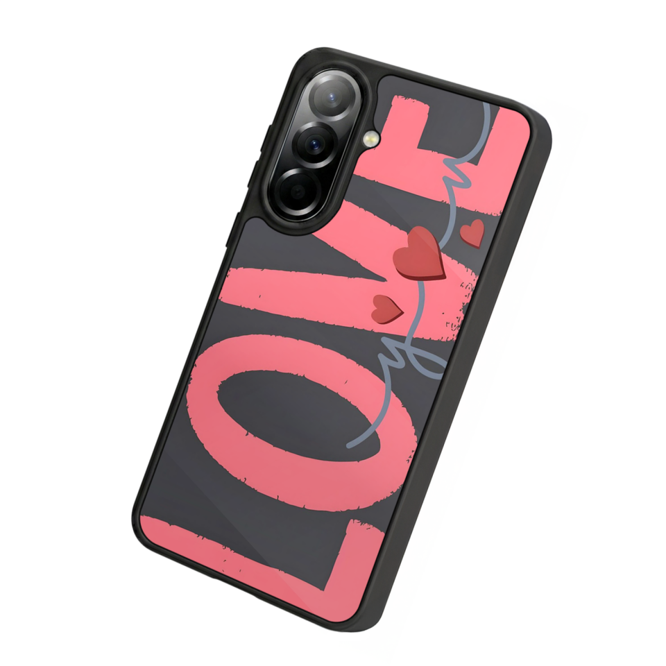 Samsung Galaxy A37 Uyumlu Love Tasarımlı Glossy Premium Kılıf