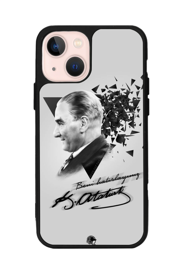 iPhone 15 Plus Uyumlu Mustafa Kemal Ataturk Tasarımlı Glossy Premium Kılıf