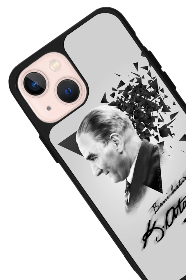 iPhone 15 Plus Uyumlu Mustafa Kemal Ataturk Tasarımlı Glossy Premium Kılıf