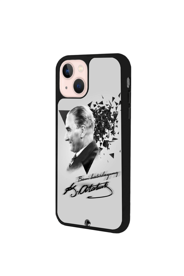 iPhone 15 Plus Uyumlu Mustafa Kemal Ataturk Tasarımlı Glossy Premium Kılıf