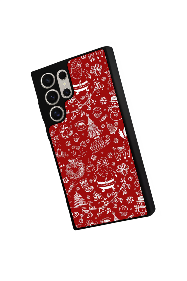 Samsung Galaxy S22 Ultra Uyumlu Yilbasi Christmas Tasarımlı Glossy Premium Kılıf