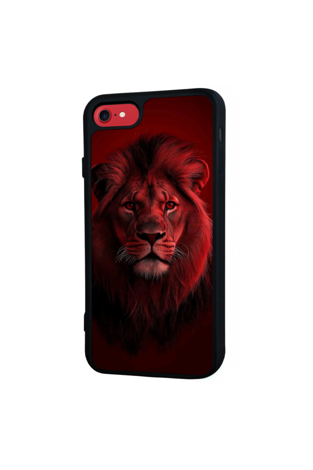 iPhone 8 Uyumlu Aslan Tasarımlı Glossy Premium Kılıf