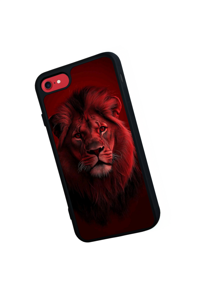 iPhone 8 Uyumlu Aslan Tasarımlı Glossy Premium Kılıf