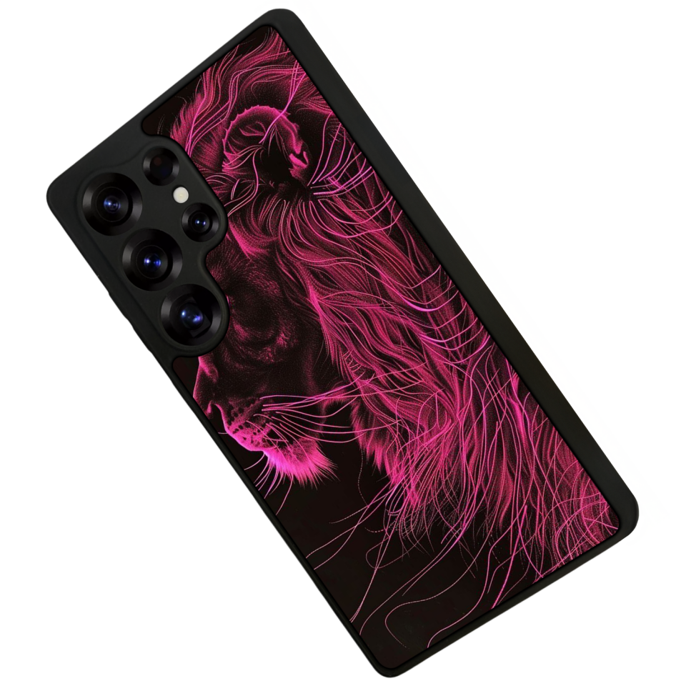 Samsung Galaxy S25 Ultra Uyumlu Aslan Tasarımlı Glossy Premium Kılıf