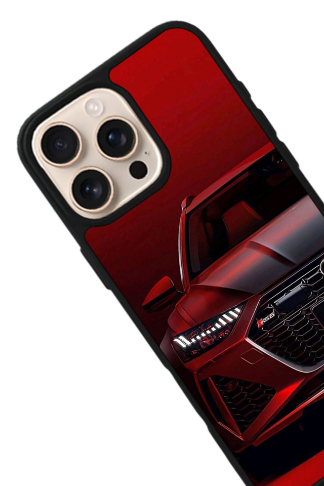 iPhone 16 Pro Max Uyumlu Audi Tasarımlı Glossy Premium Kılıf