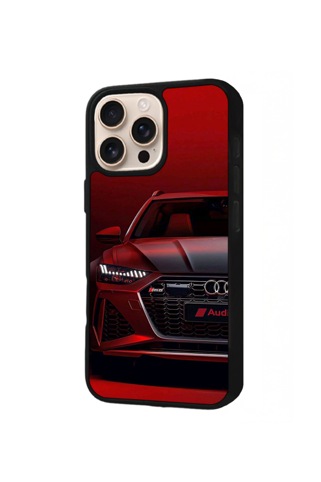 iPhone 16 Pro Max Uyumlu Audi Tasarımlı Glossy Premium Kılıf