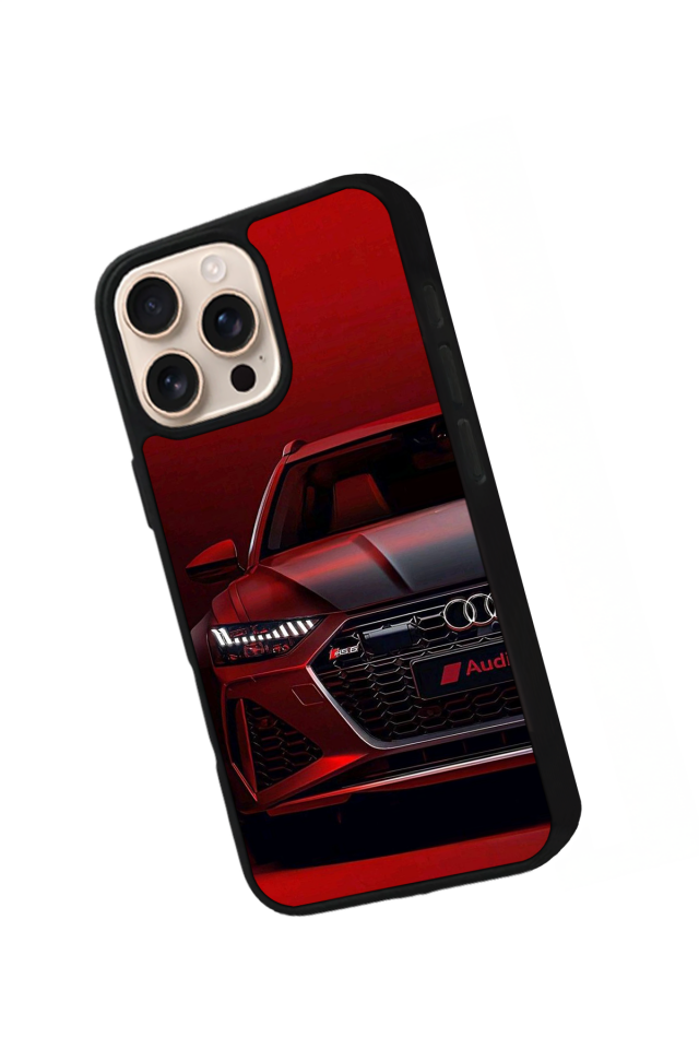 iPhone 16 Pro Max Uyumlu Audi Tasarımlı Glossy Premium Kılıf