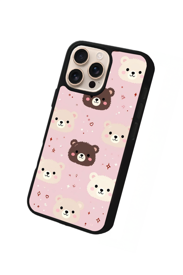 iPhone 14 Pro Uyumlu Ayı Tasarımlı Glossy Premium Kılıf