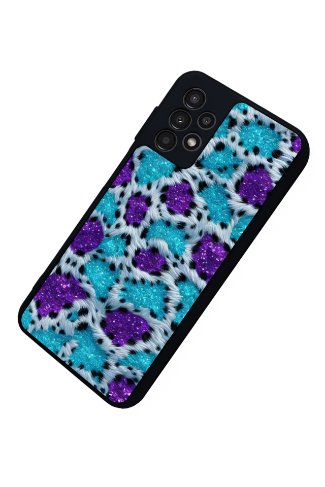 Samsung Galaxy A13 Uyumlu Hologram Leopar Tasarımlı Glossy Premium Kılıf