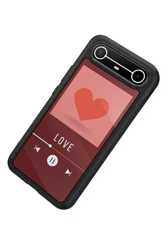 Tecno Spark Slim 5G Uyumlu Kalp Love Tasarımlı Glossy Premium Kılıf