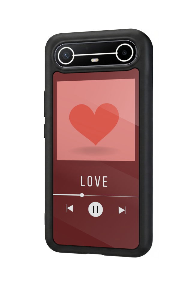 Tecno Spark Slim 5G Uyumlu Kalp Love Tasarımlı Glossy Premium Kılıf