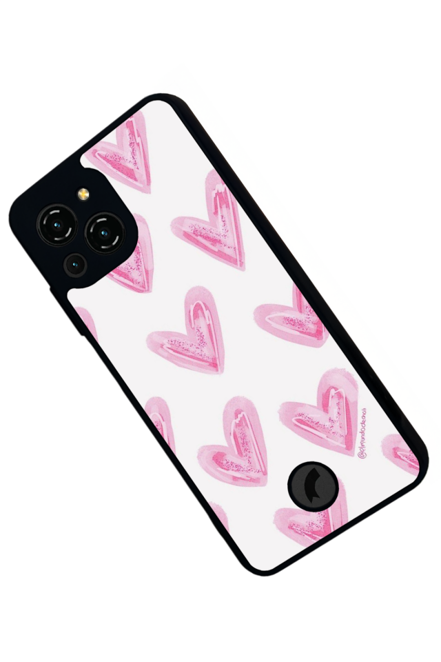 Reeder S23 Pro Max Uyumlu Kalp Love Tasarımlı Glossy Premium Kılıf