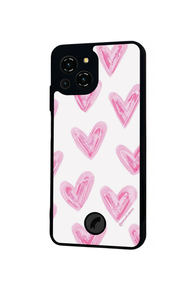 Reeder S23 Pro Max Uyumlu Kalp Love Tasarımlı Glossy Premium Kılıf