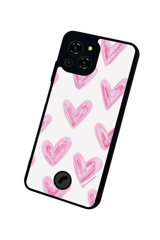 Reeder S23 Pro Max Uyumlu Kalp Love Tasarımlı Glossy Premium Kılıf