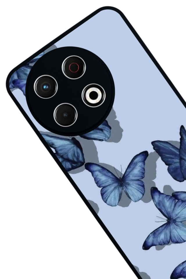 Tecno Spark 30 Pro Uyumlu Kelebek Tasarımlı Glossy Premium Kılıf