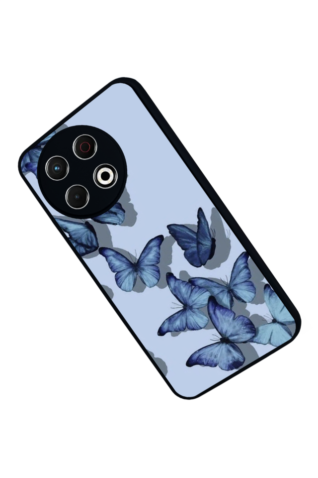 Tecno Spark 30 Pro Uyumlu Kelebek Tasarımlı Glossy Premium Kılıf