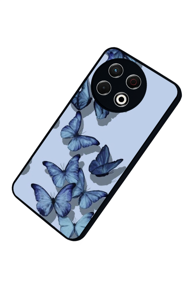 Tecno Spark 30 Pro Uyumlu Kelebek Tasarımlı Glossy Premium Kılıf