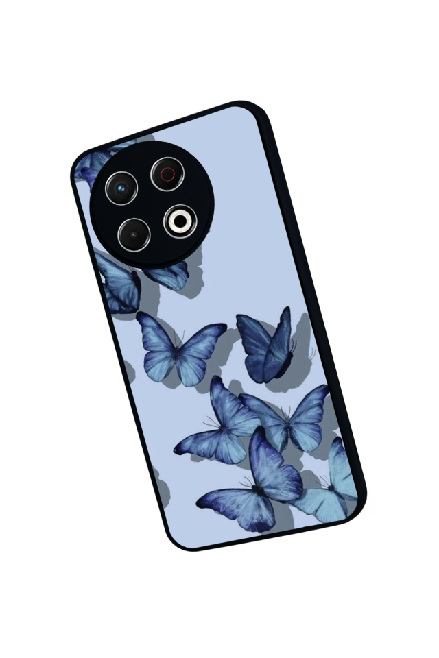 Tecno Spark 30 Pro Uyumlu Kelebek Tasarımlı Glossy Premium Kılıf