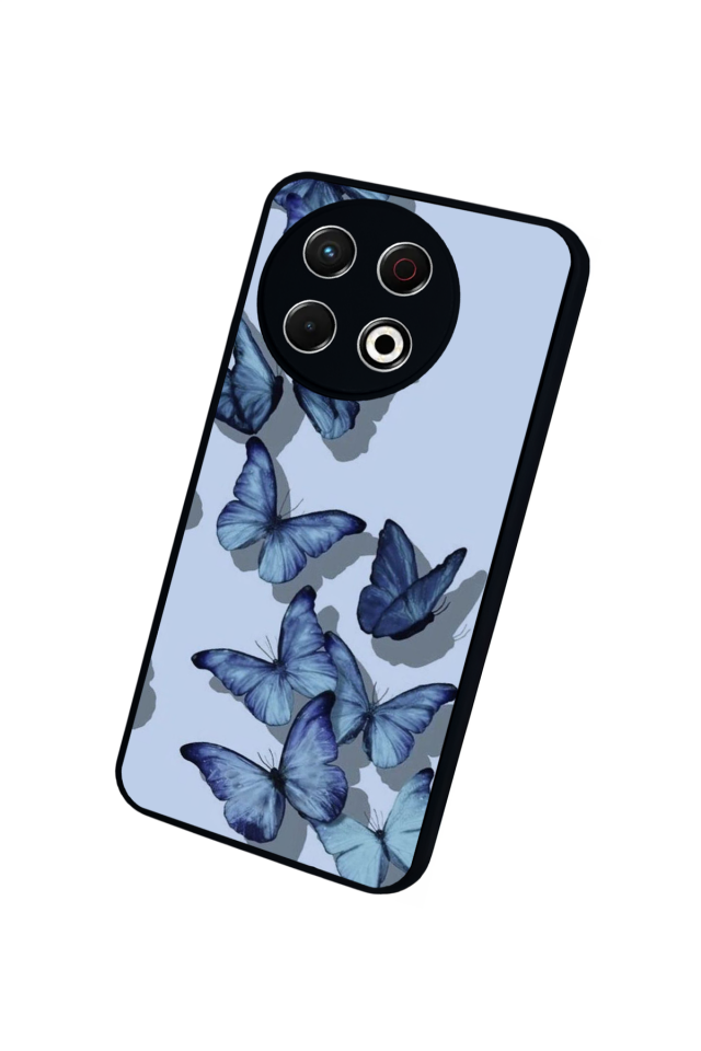 Tecno Spark 30 Pro Uyumlu Kelebek Tasarımlı Glossy Premium Kılıf