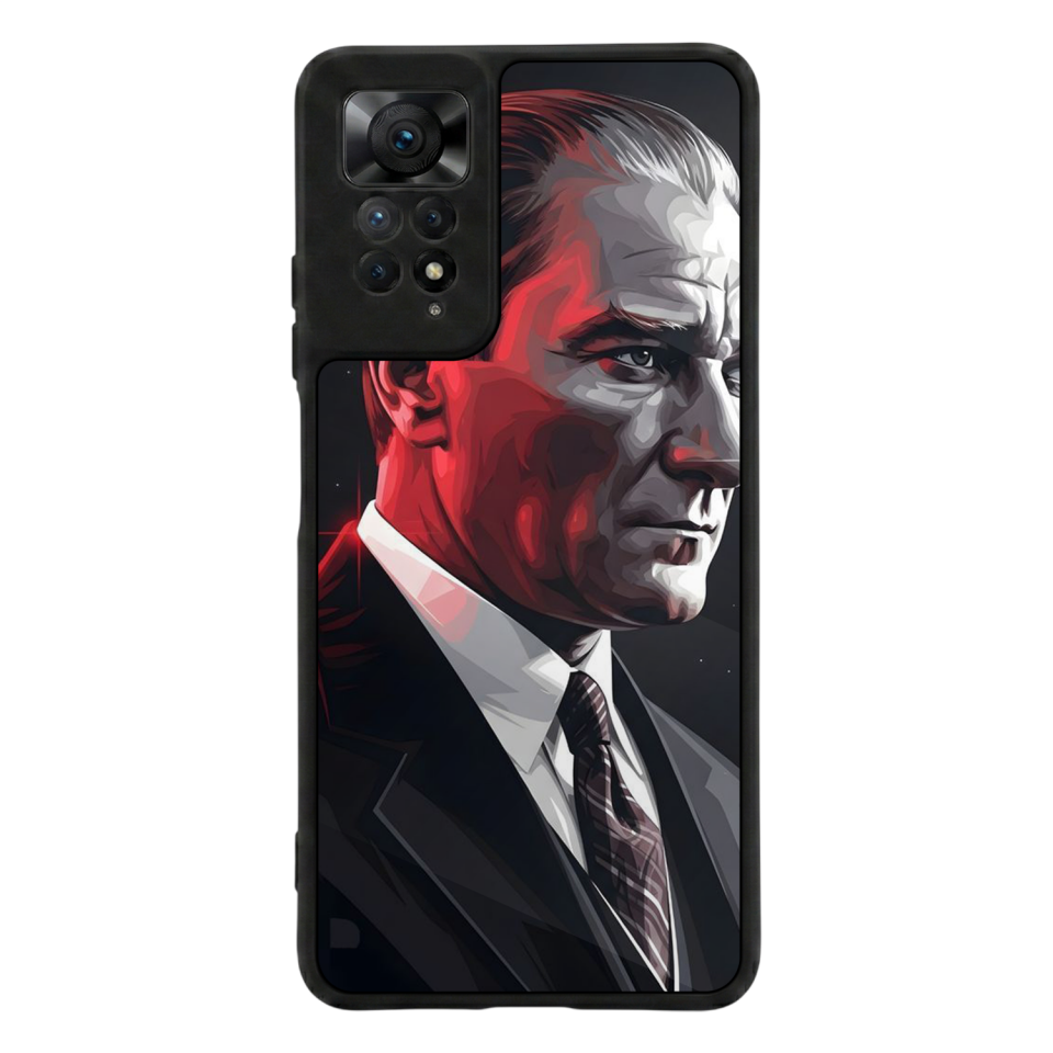 Xiaomi Redmi Note 11 Pro Uyumlu Mustafa Kemal Ataturk Tasarımlı Glossy Premium Kılıf