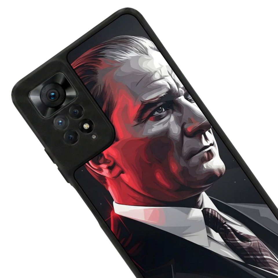 Xiaomi Redmi Note 11 Pro Uyumlu Mustafa Kemal Ataturk Tasarımlı Glossy Premium Kılıf