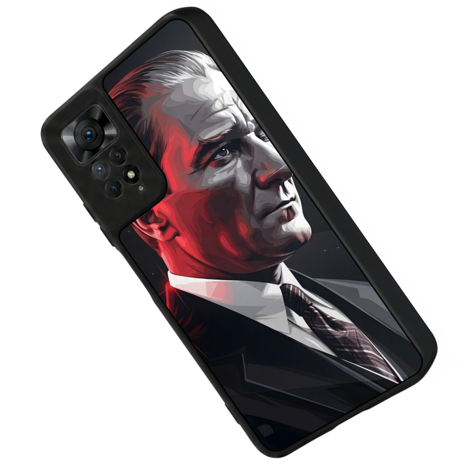 Xiaomi Redmi Note 11 Pro Uyumlu Mustafa Kemal Ataturk Tasarımlı Glossy Premium Kılıf