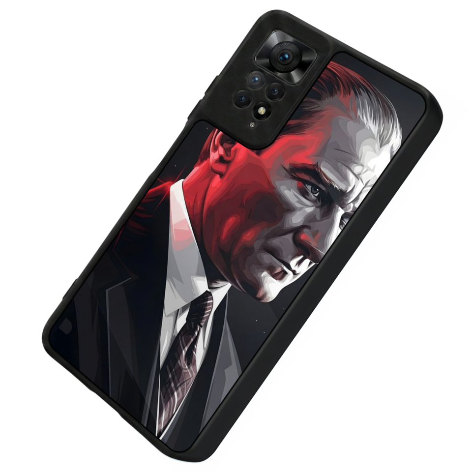 Xiaomi Redmi Note 11 Pro Uyumlu Mustafa Kemal Ataturk Tasarımlı Glossy Premium Kılıf